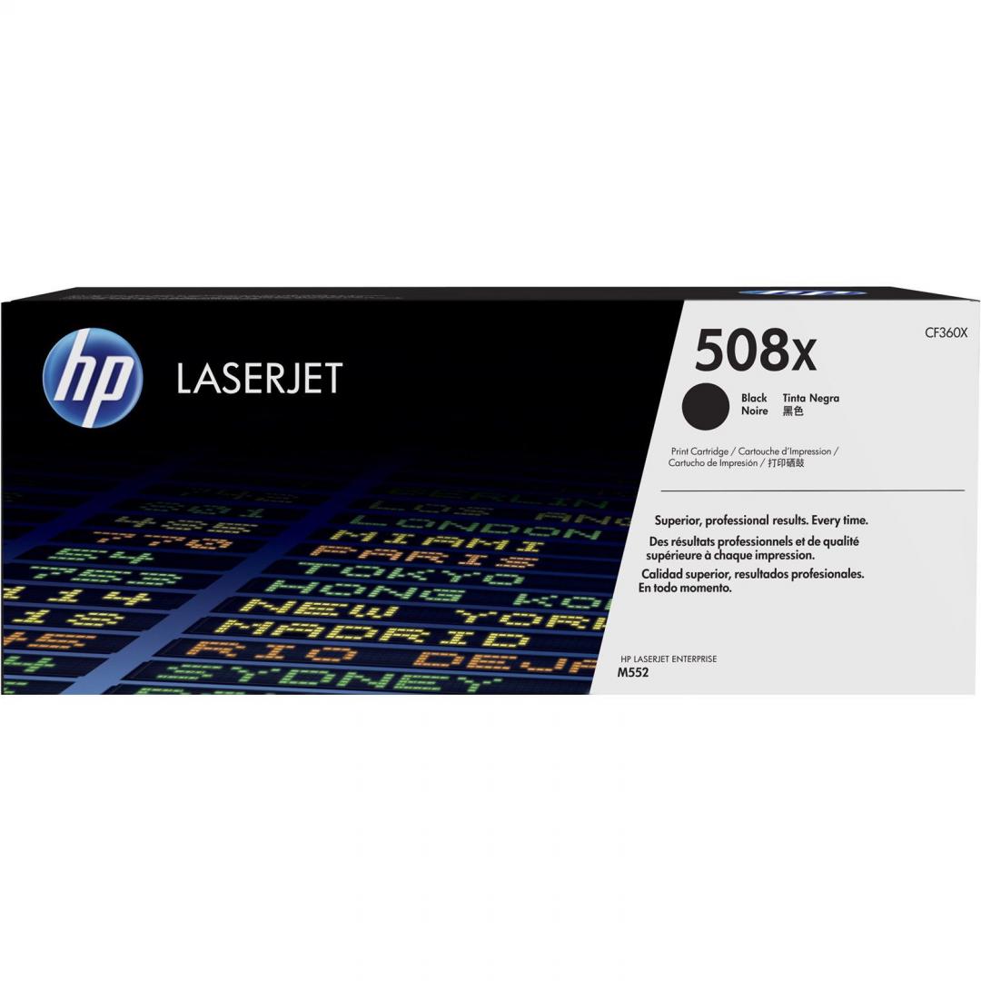overlay_9b061381564cc1be140a0b66fe4f8065.jpg Toner HP, CF360X, Black, Nr.508X, 12,5K, Original, LaserjetM552DN. - imagine 1