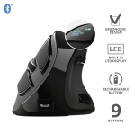 Mouse Trust Voxx, Rechargeable Ergonomic Wireless, negru - imagine 5