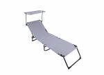 HEINNER SEZLONG CU PARASOLAR 186X55X24CM GRI