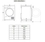 Uscator de rufe HEINNER HHPD-M9G5PBKD++, 9 kg, Clasa: D, Alb - imagine 5
