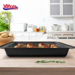 TAVA CUPTOR TEFLON 37X26X5 CM, EASY BAKE, VANORA HOME - imagine 3