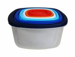 SET 7 CASEROLE PATRATE CU CAPACE,PLASTIC, VANORA HOME - imagine 2
