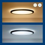 Plafoniera LED RGB WiZ SuperSlim, Wi-Fi, control vocal, 22W, 2600 - imagine 4