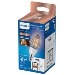 Bec LED inteligent vintage (decorativ) Philips Filament Candle ClearC35 ,Wi-Fi, - imagine 2