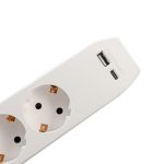 PRELUNGITOR SPACER, Schuko x 3, conectare prin Schuko (T),Type-C x1, - imagine 4