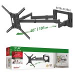 Suport TV plat/curbat de perete cu 2 brate Barkan BM464XL, - imagine 6