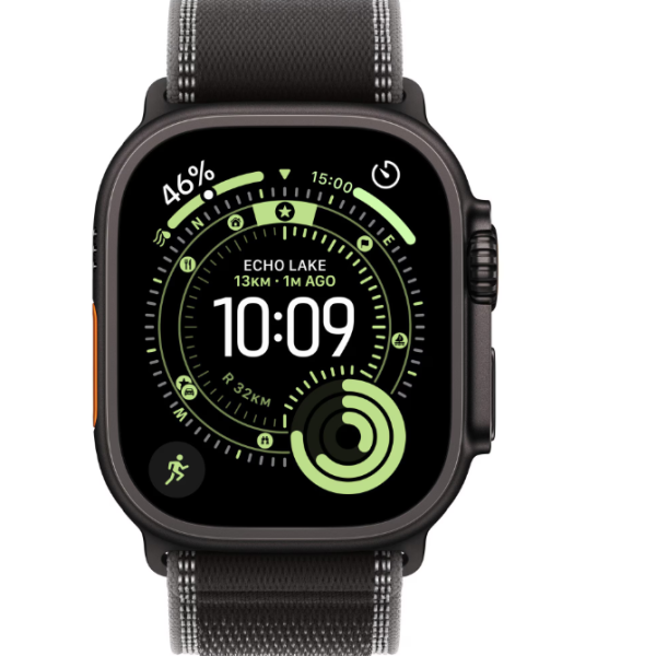 Apple Watch Ultra 3 GPS + Cellular 49mm Black Titanium Case with Black/Charcoal