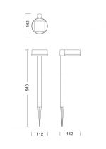 Lampa LED solara pentru exterior cu spike Philips VYNCE , - imagine 3