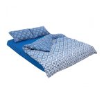 Lenjerie dubla 100% bumbac 4 piese, Blu - imagine 2