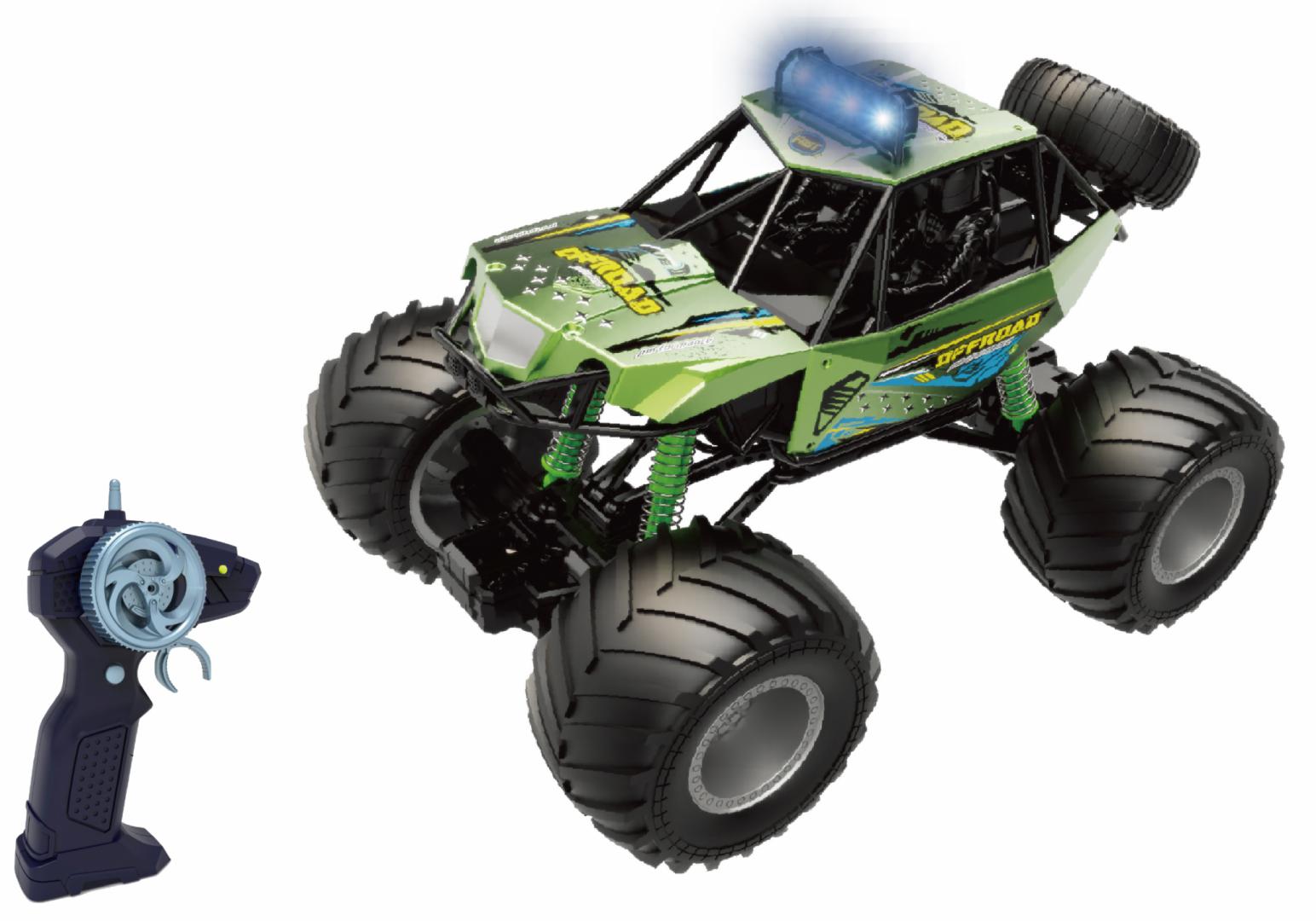 overlay_a003f9f5b73756e7e7fe64bd29e58a5e.jpg MASINUTA CU TELECOMANDA BIG FOOT, SCARA 1/10, 44CM, VERDE - imagine 1