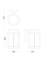 Aplica pentru exterior Philips BELLINI, 1xE27, max 25W, IP44 ,260x210x160mm, - imagine 3