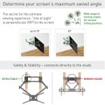 Suport TV plat/curbat de perete cu 2 brate Barkan BM464XL, - imagine 3