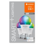 3 Becuri LED RGB inteligent Ledvance SMART+ WiFi Classic Multicolour