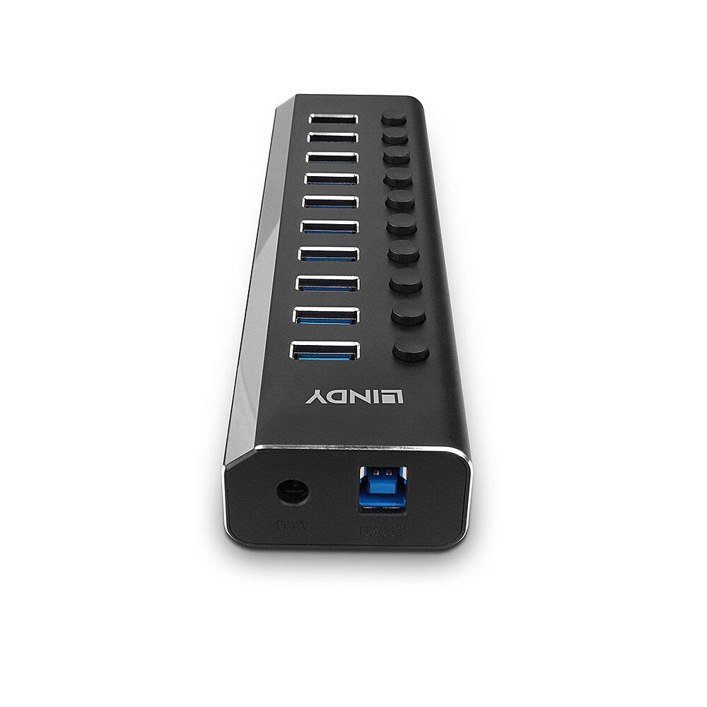overlay_a3411dfc32a7a6178536fa3237bdd066.jpg Hub Lindy cu 10 porturi USB, cu buton On/Off, - imagine 1