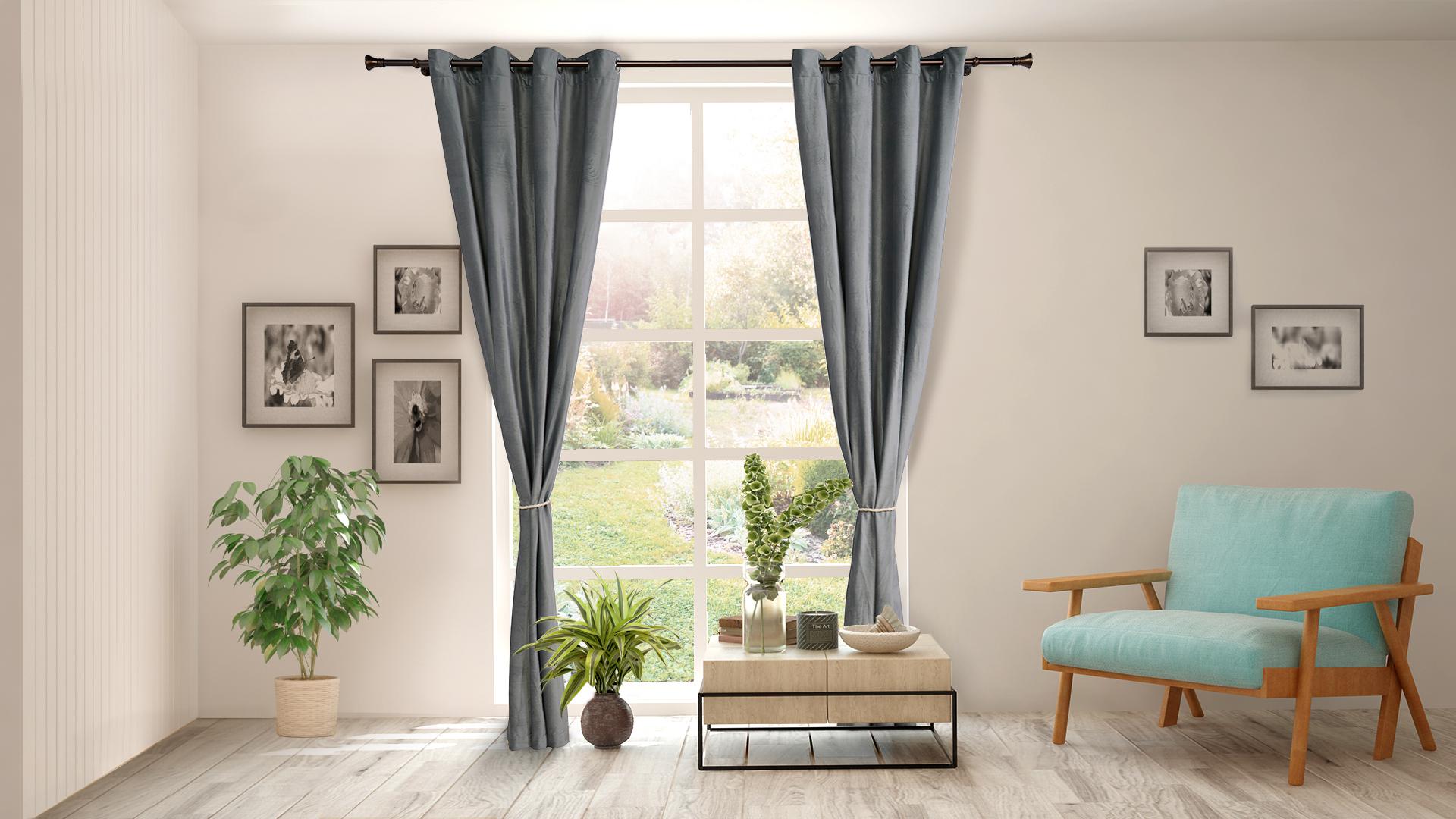 overlay_a3908efc967dd16602260541224c987e.jpg Set 2 draperii catifea 140x270 cm - Gri - imagine 1
