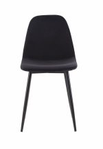SET 2 SCAUNE DINING JAQUARD- BLACK - imagine 2