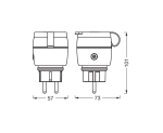 Priza inteligenta de exterior Ledvance SMART+ WiFi, 16A, 3680W, IP44 - imagine 3