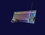Kit Trust Wireless GXT 798 2-in-1, tastatura mecanica, interfata USB,