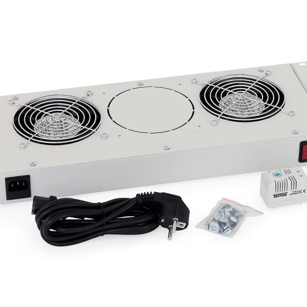 TRITON PANOU VENTILATIE 2X TERMOST NEGRU