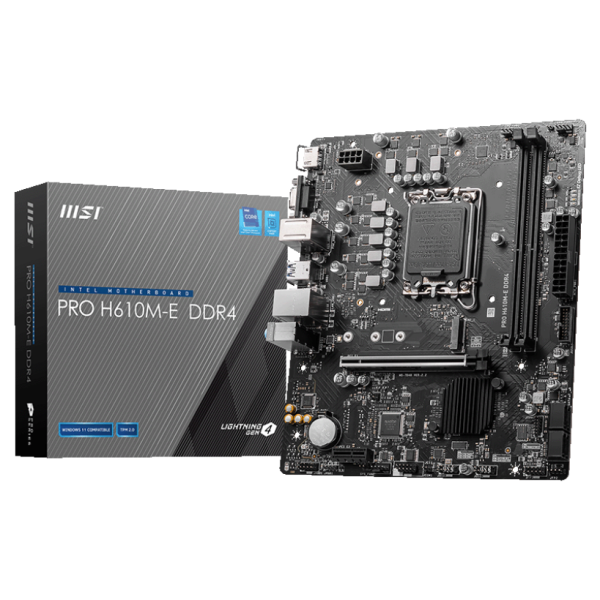 Placa de baza MSI PRO H610M-E, LGA 1700, DDR4, Micro-ATX
