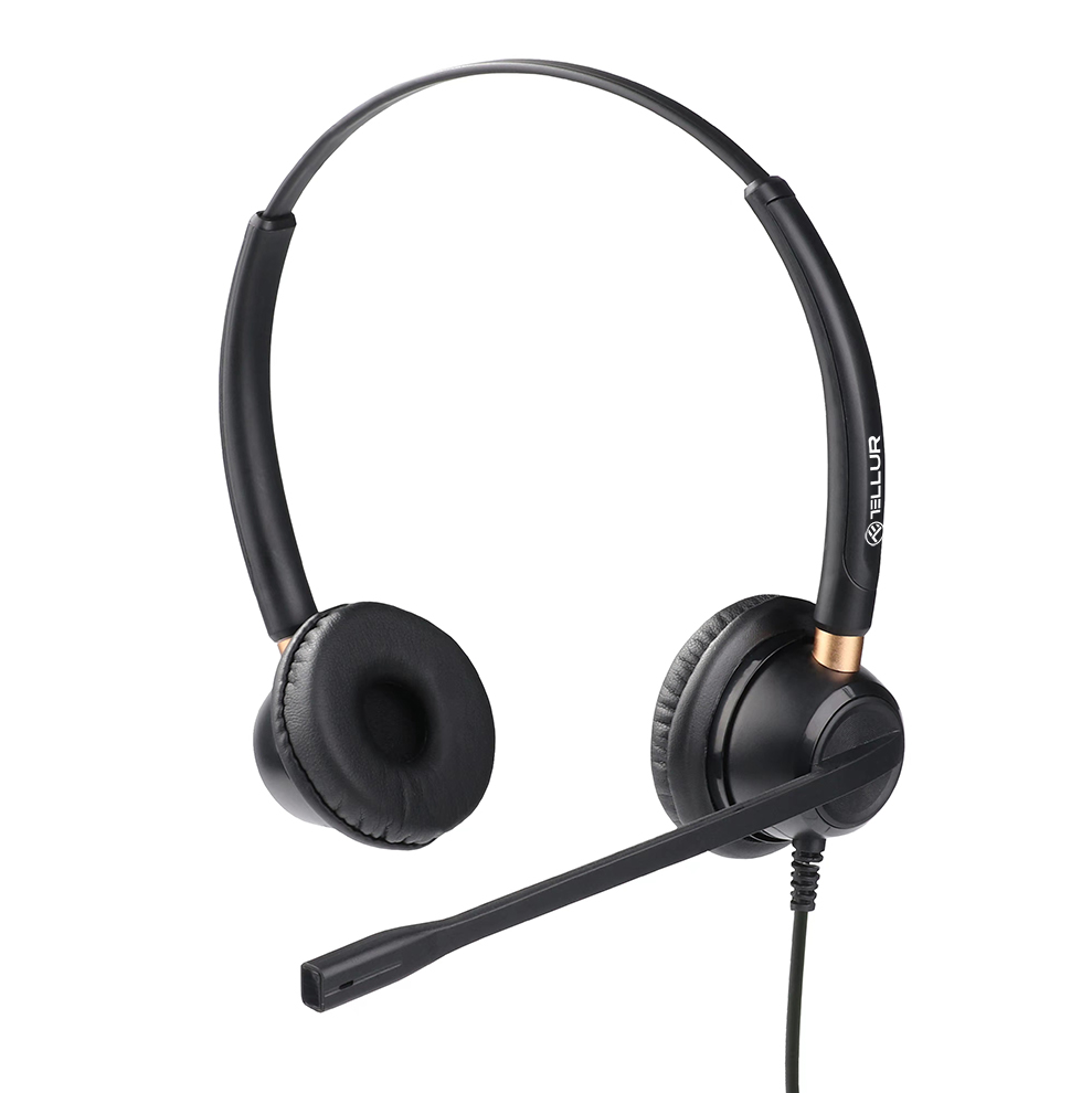 overlay_a624921e9d3153dacf474596a877cde8.png Casti Head-band TELLUR Voice 520N, Wired, Negru - imagine 1