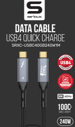 Cablu Serioux USB-C la USB-C, 240W, E-marker Chip integrat, viteza - imagine 3