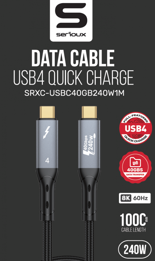 overlay_a7dccfe22f934f0a6cbe56b5d9d16a17.png Cablu Serioux USB-C la USB-C, 240W, E-marker Chip integrat, viteza - imagine 1