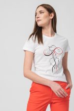 TSHIRT CASUAL F DOAMNA CU... WHITE-S - imagine 4