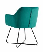 Set 2 scaune tip fotoliu catifea- Verde Dimensiuni scaun : - imagine 2
