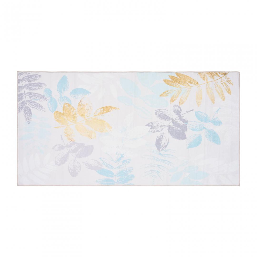 overlay_aa36fe59f8f6d81f9690cf3d619a6d23.jpg Covor printat, LEAFS 70x140 cm, lavabil cu spate antialunecare, inaltime - imagine 1
