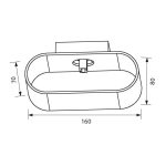 Aplica Vivalux OVAL ADEL, G9, IP20, 160x70x80mm, Negru-Auriu, becneinclus - imagine 2