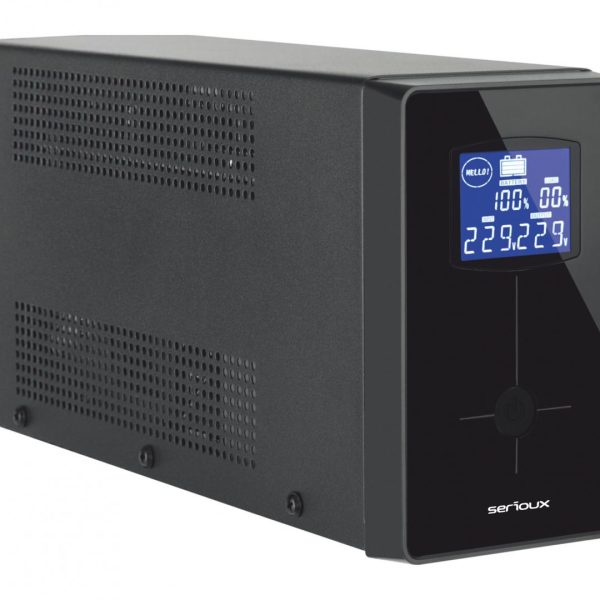 UPS Serioux Line Interactive 600LI, ecran LCD, capacitate 600VA/360W, 2