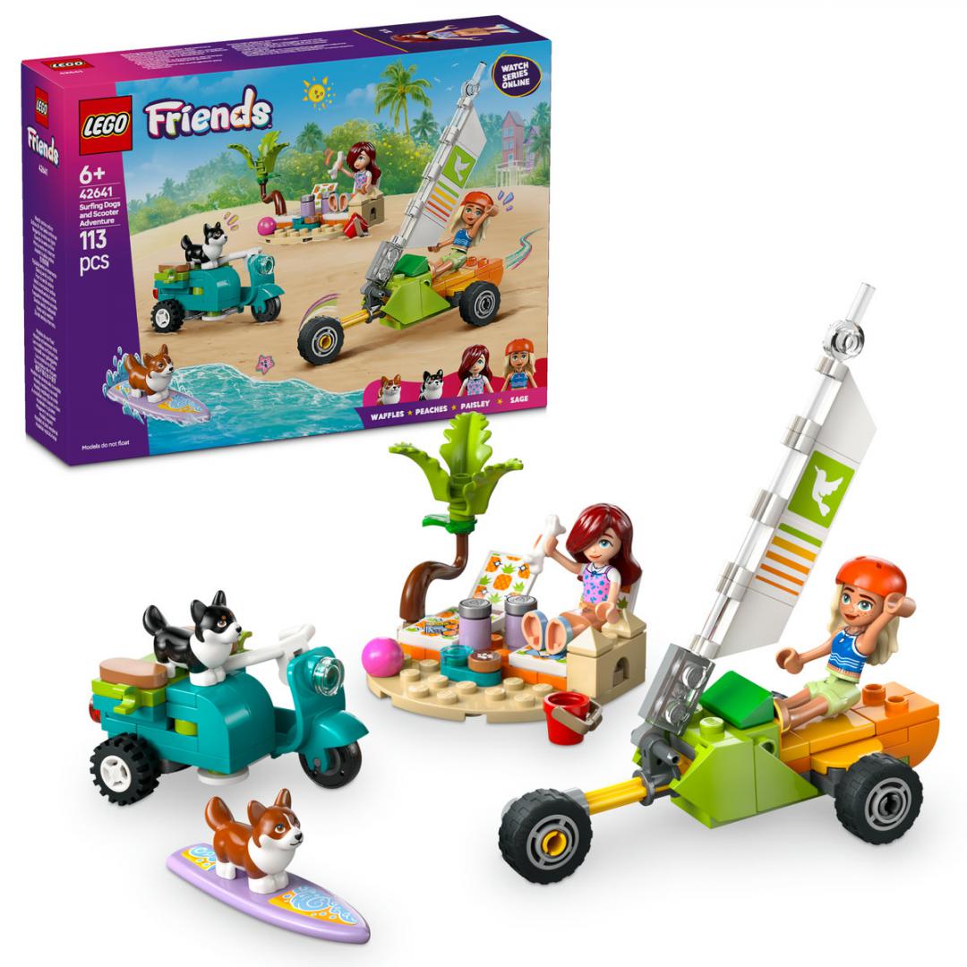 overlay_aa734c8469bd30cbdce7aa2eef38610d.jpg AVENTURI CU CATEI LA SURFING SI PE SCUTER, LEGO42641 - imagine 1