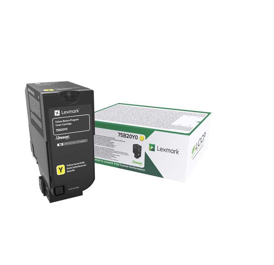 overlay_aa8973079add32169ddae8270a13bdd8.jpg Toner Lexmark 75B20Y0, Return Program, galben, 10 k, CS/CX 727,CS728 - imagine 1