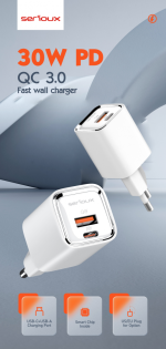 Incarcator retea Serioux 30W Quick Charge, Intrare AC100-240V~ 50/60Hz 0.7A - imagine 4