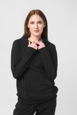 HANORAC COTON DANTELA FEMEI BLACK-L - imagine 2