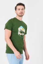 TRICOU CASUAL MOLDOVEANU BARBATI BOTTLE GREEN-L - imagine 4