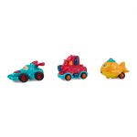 SET 3 VEHICULE ACTIONATE PRIN INERTIE- CAMION ROSU, MASINA DE - imagine 2