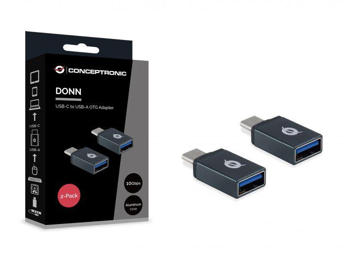 overlay_ad13dcfe59844f70dd2a8fde843881f1.jpg CONCEPTRONIC DONN03G USB-C to USB-A OTG Adapter 2-Pack, 10Gbps, 15 - imagine 1