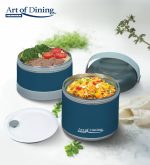CASEROLA TERMICA DUBLA 920 ML, LOCA, ALBASTRU, HEINNER - imagine 5