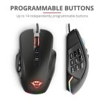 Mouse Trust GXT 970, Gaming Mouse, negru - imagine 3