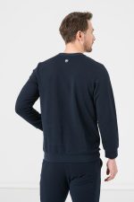 BLUZA COTON CASUAL BARBATI NAVY-S - imagine 2