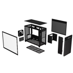 Carcasa ASUS AP201 PRIME CASE TG, Mini Tower, Black - imagine 3