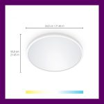 Plafoniera LED WiZ SuperSlim, Wi-Fi, control vocal, 32W, 3800 lm - imagine 3