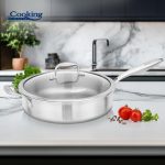 TIGAIE ADANCA INOX+CAPAC STICLA 28X7.5CM, ATOMIC3, COOKING BY HEINNER - imagine 5