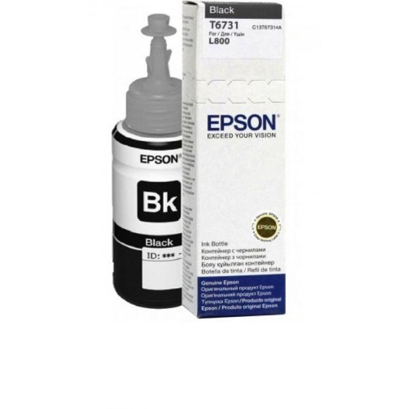 overlay_afc608260bcb47db2443812187d1bdf5.jpg Cartus cerneala Epson T6731, black, capacitate 70ml, pentru Epson L800 - imagine 1