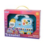 JUCARIE TRENULET CU LUMINI SI SUNETE, ALBASTRU, MOMKI - imagine 3
