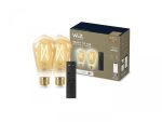 Pachet 2 Becuri LED inteligente vintage (decorative) WiZConnectedFilament Gold ST64, - imagine 2
