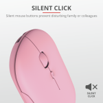 Mouse Wireless Trust Puck, 1600 dpi, Roz - imagine 2