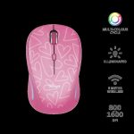 Mouse Wireless Trust Yvi FX, 1600 dpi, roz - imagine 2